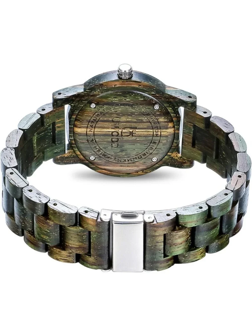 Men's Green Analog Unisex Natural Handmade Adjustable Waterproof Wooden Watch